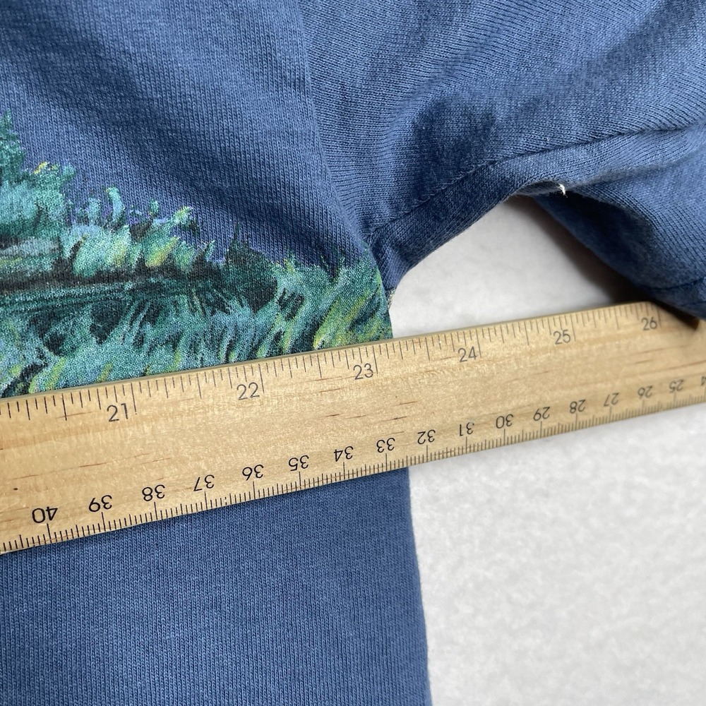 Vintage 1990s IC Habitat T Shirt Nature Tee Men's XL Blue Vtg 90s Casual AOP - Picture 8 of 11